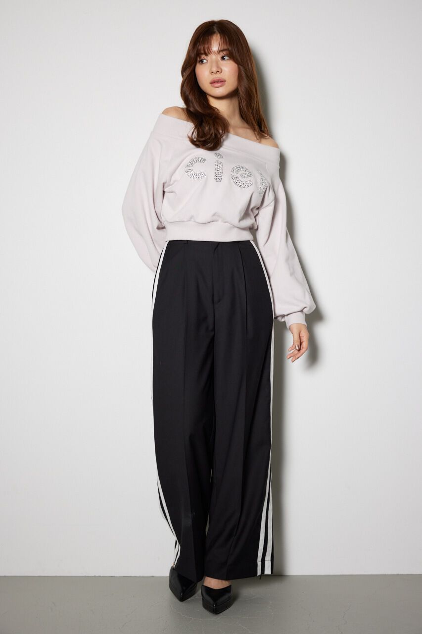 rienda「サイドWラインジャストウエスト パンツ」|その他|