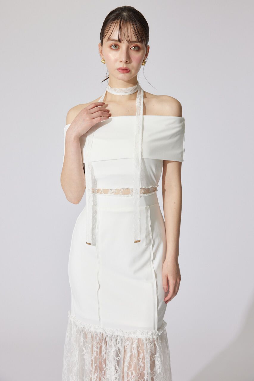 rienda「レースコンビオフショルカットワンピース」|ワンピース|