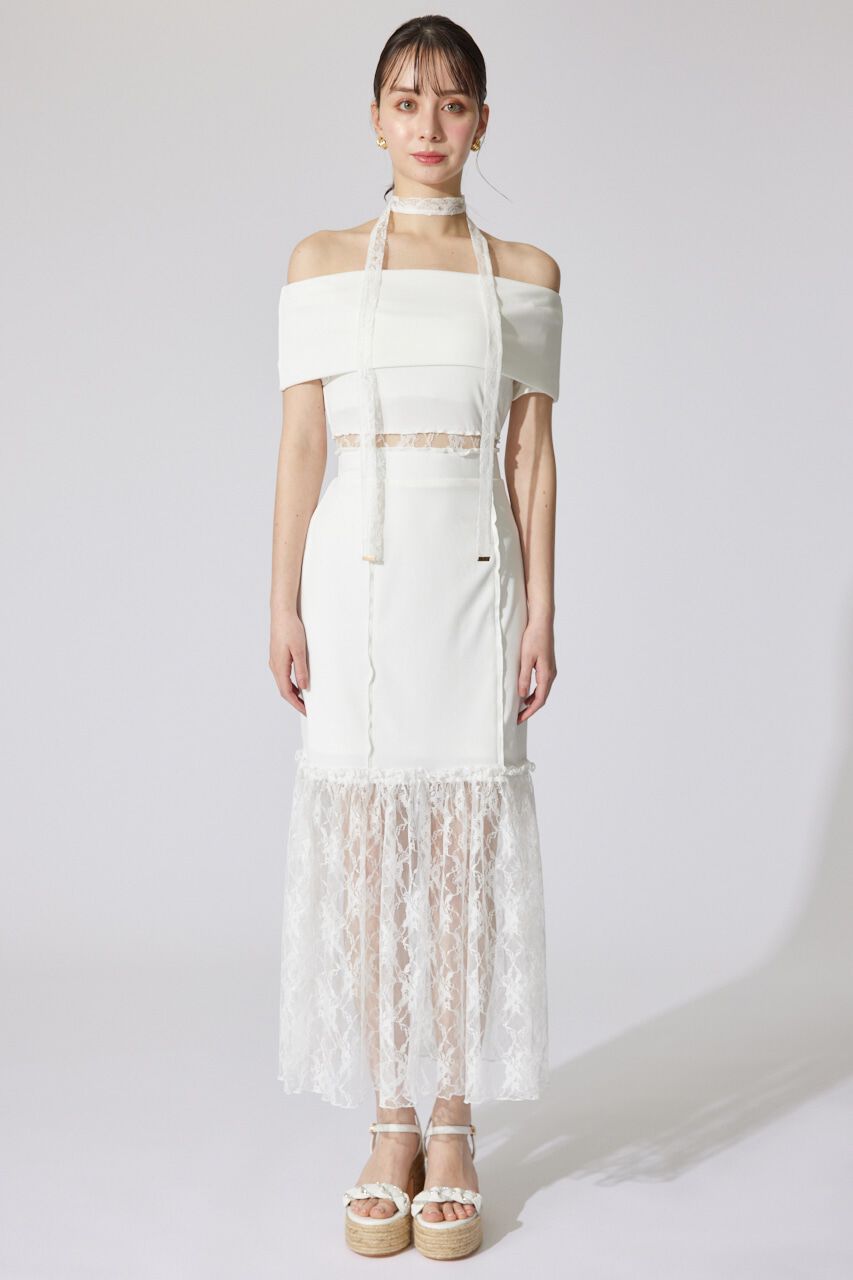 rienda「レースコンビオフショルカットワンピース」|ワンピース|