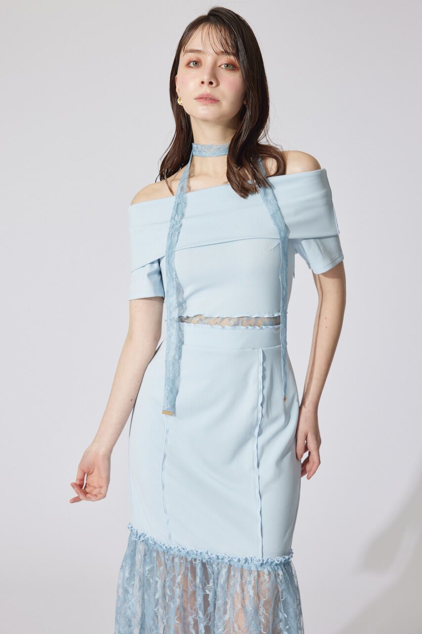 rienda「レースコンビオフショルカットワンピース」|ワンピース|