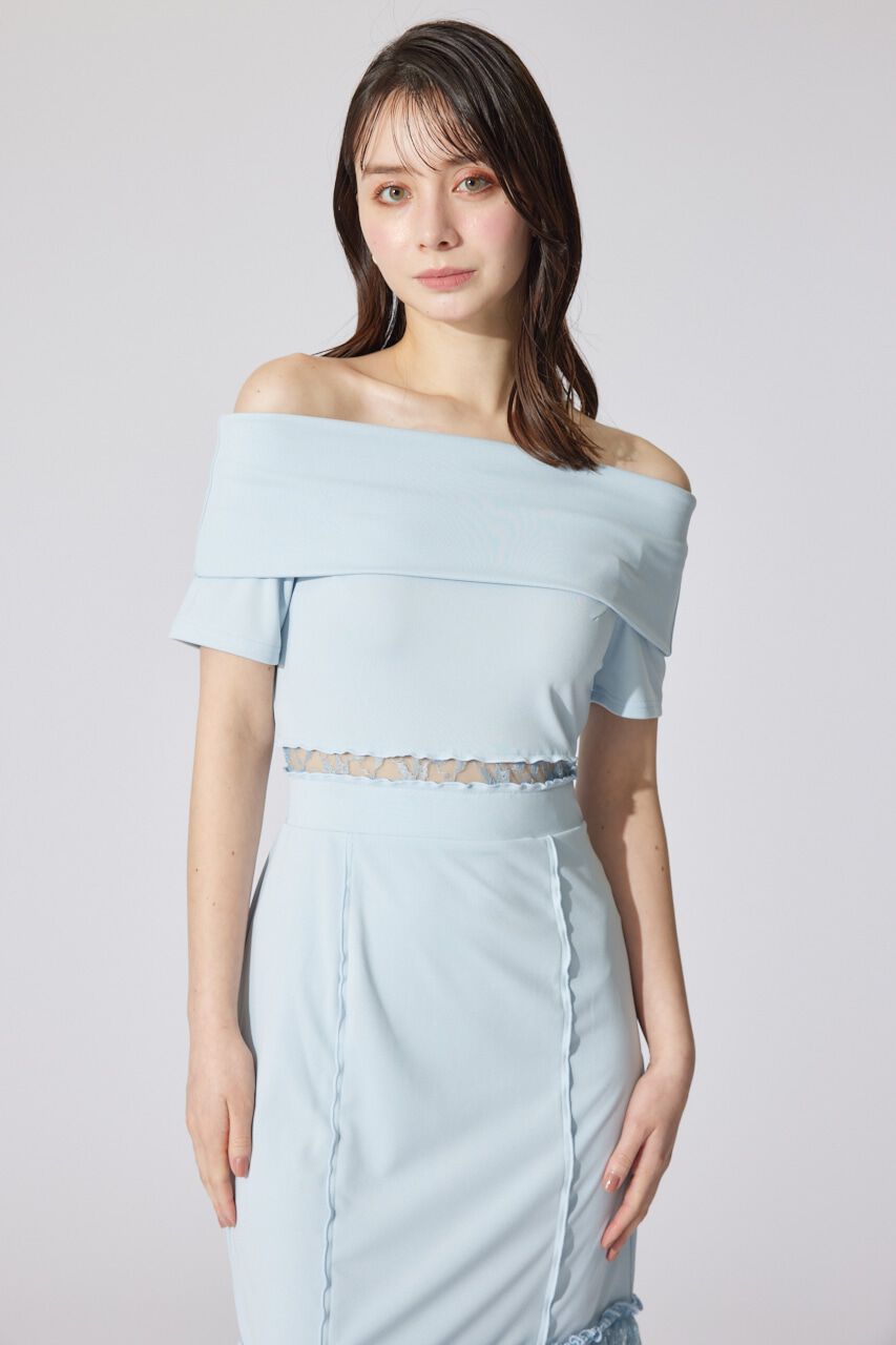 rienda「レースコンビオフショルカットワンピース」|ワンピース|