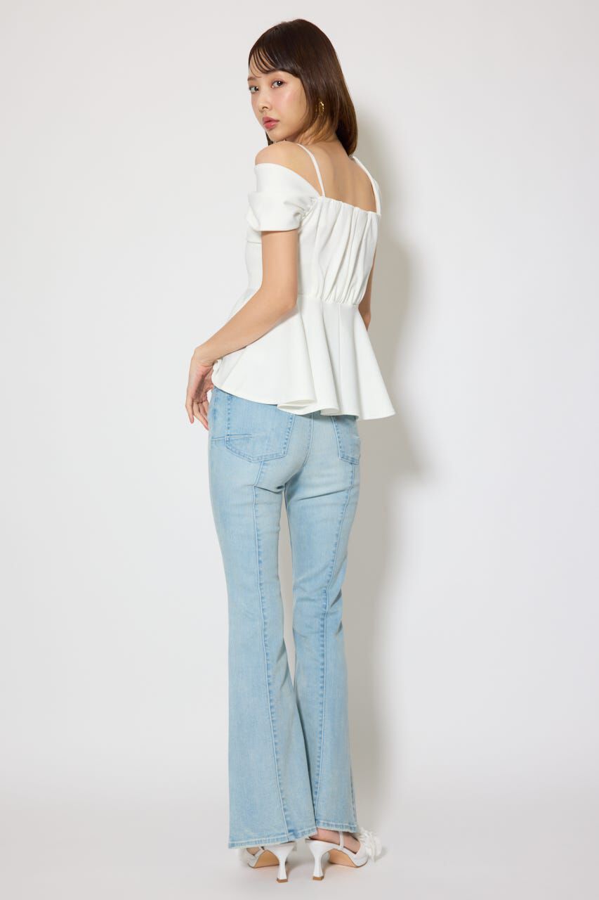 rienda「ワンショルペプラムカットトップス」|Tシャツ・カットソー|