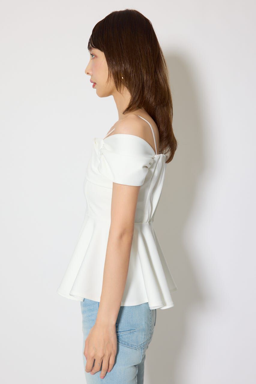 rienda「ワンショルペプラムカットトップス」|Tシャツ・カットソー|