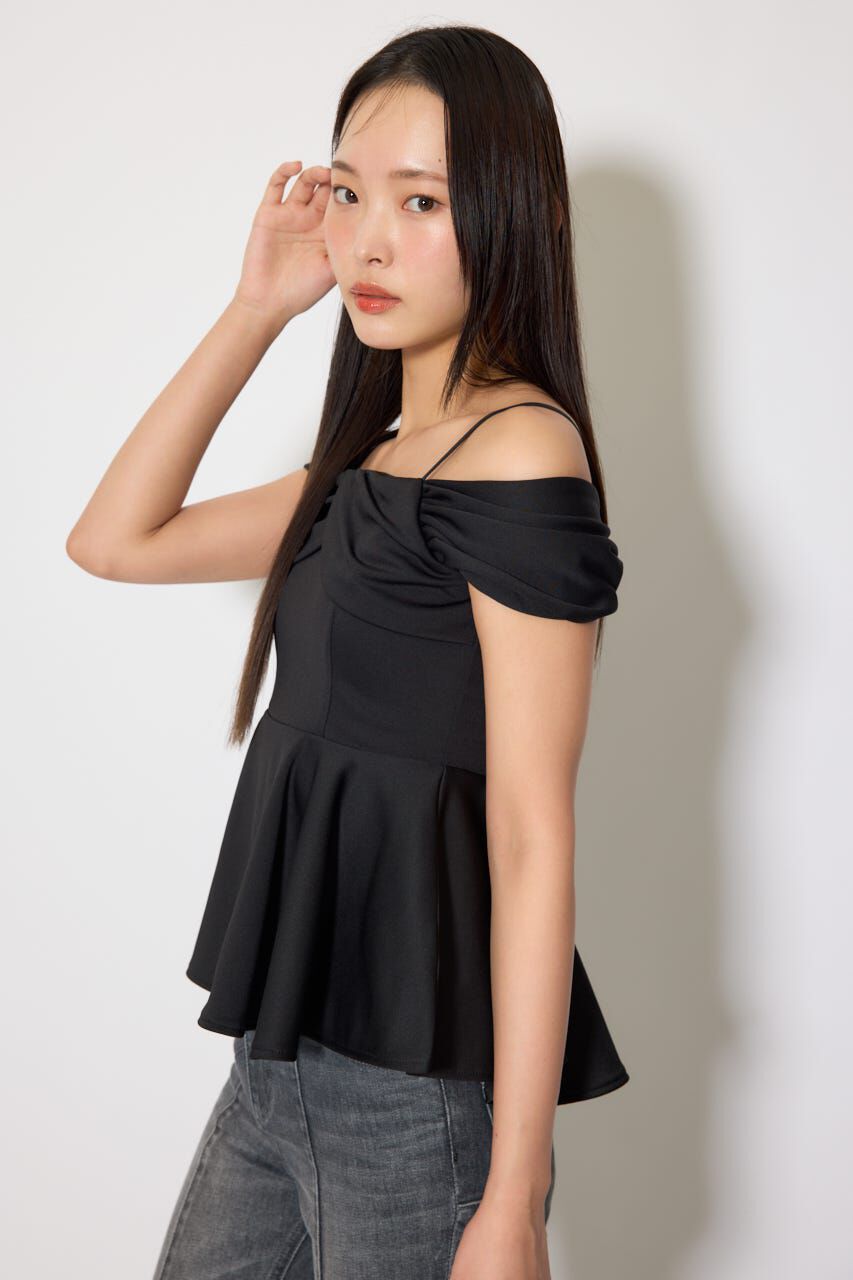 rienda「ワンショルペプラムカットトップス」|Tシャツ・カットソー|