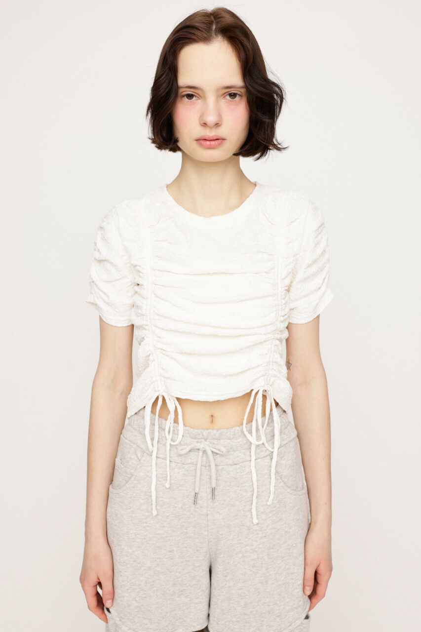 SLY「SHIRRING CUT トップス」|Tシャツ・カットソー|