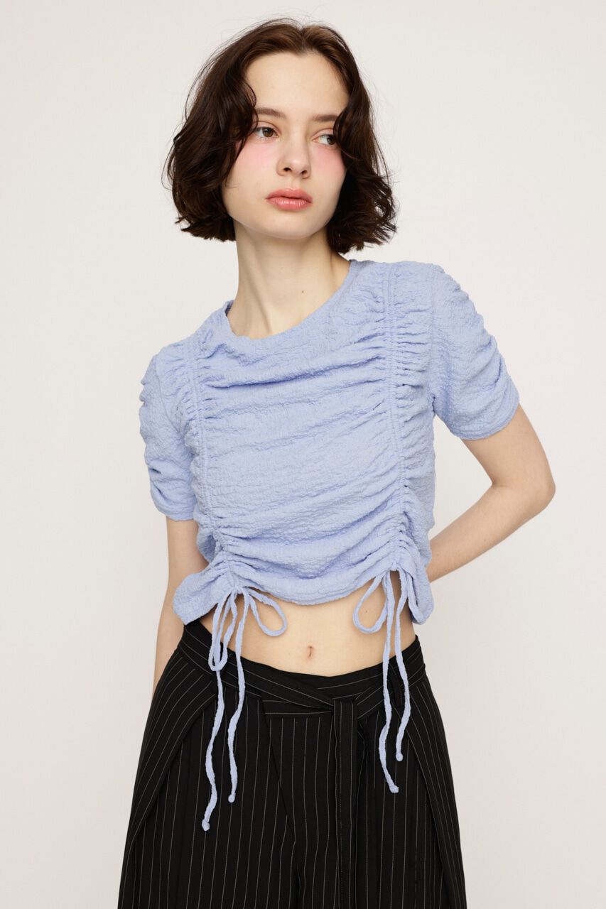 SLY「SHIRRING CUT トップス」|Tシャツ・カットソー|