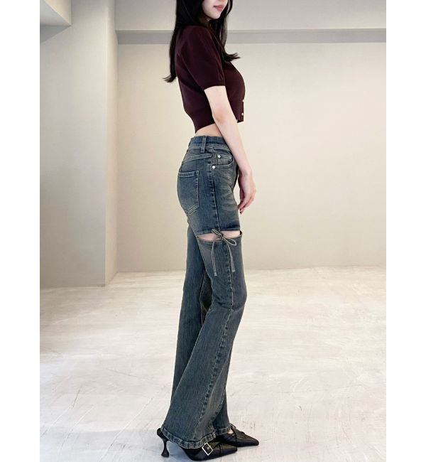 RESEXXY「クルーネックハーフスリーブニットカーデ」|カーディガン|