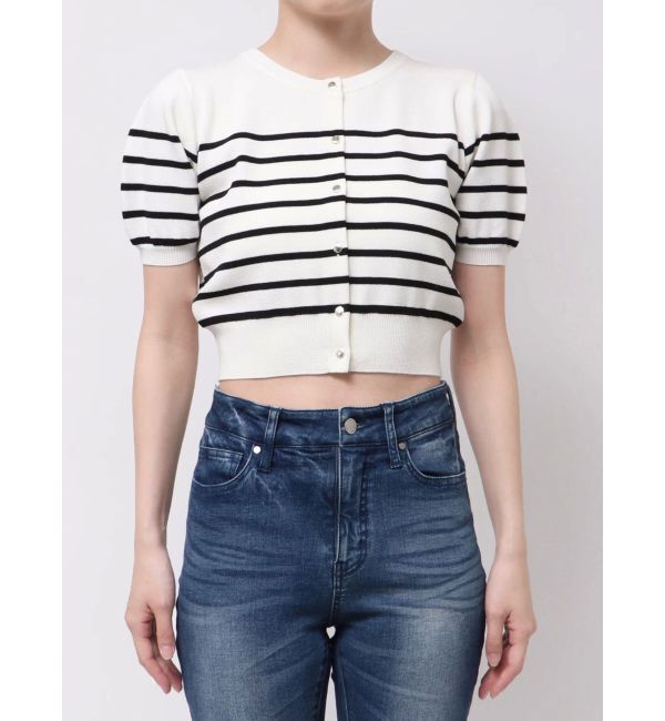 RESEXXY「クルーネックハーフスリーブニットカーデ」|カーディガン|