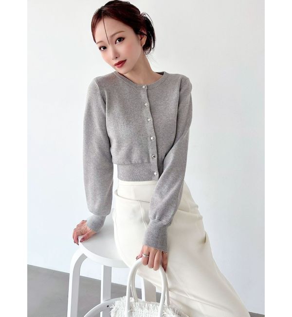 RESEXXY「クルーネックニットカーデ」|カーディガン|