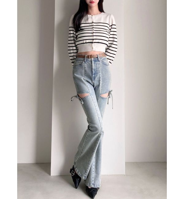 RESEXXY「クルーネックニットカーデ」|カーディガン|