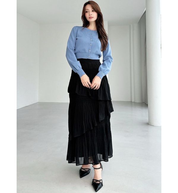 RESEXXY「クルーネックニットカーデ」|カーディガン|