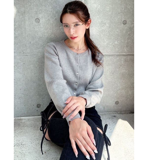 RESEXXY「クルーネックニットカーデ」|カーディガン|