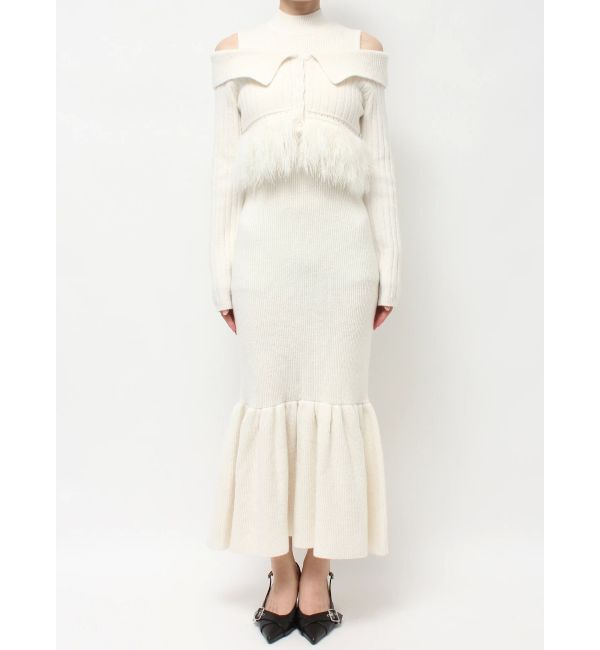 RESEXXY「フェザーヘムレイヤードニットワンピース」|ワンピース|