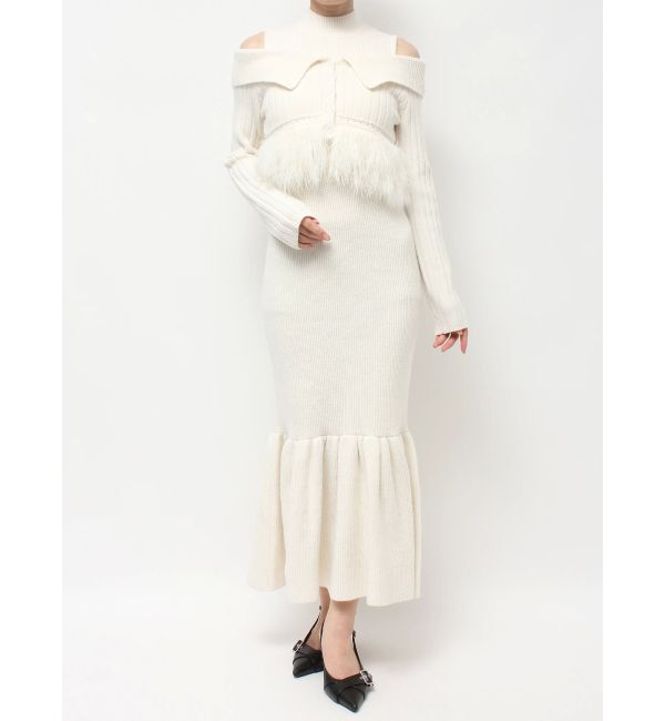 RESEXXY「フェザーヘムレイヤードニットワンピース」|ワンピース|