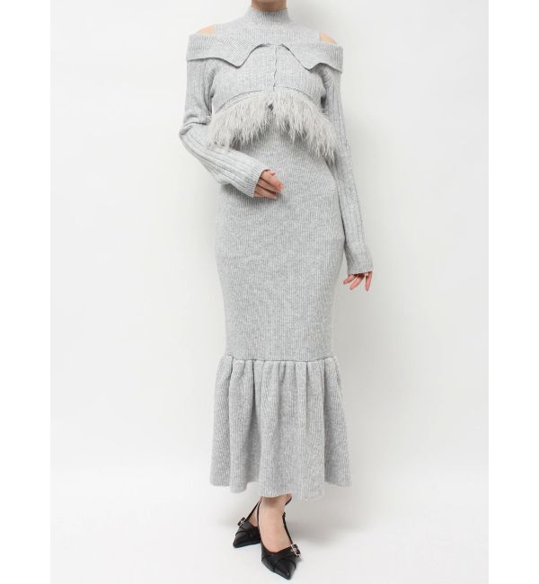 RESEXXY「フェザーヘムレイヤードニットワンピース」|ワンピース|