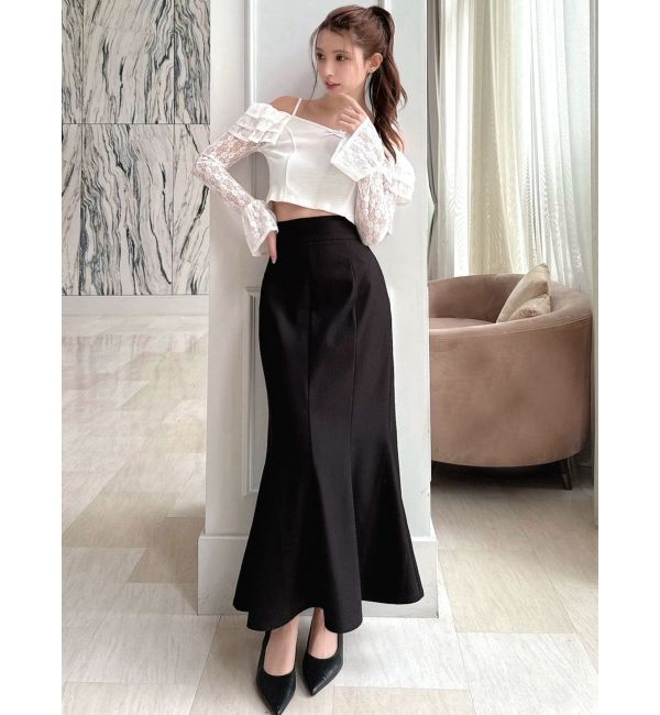 RESEXXY「スリーブレースリブカットトップス」|Tシャツ・カットソー|