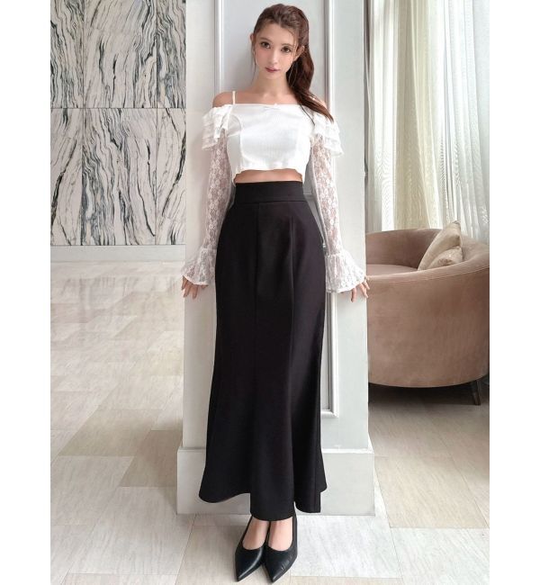 RESEXXY「スリーブレースリブカットトップス」|Tシャツ・カットソー|