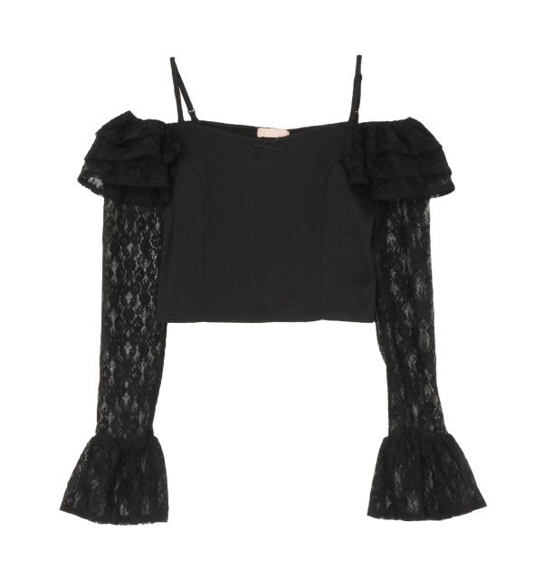 RESEXXY「スリーブレースリブカットトップス」|Tシャツ・カットソー|