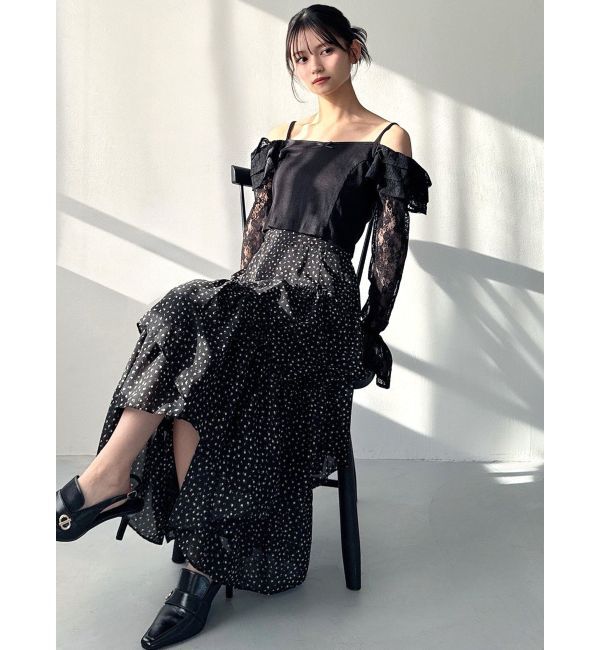 RESEXXY「スリーブレースリブカットトップス」|Tシャツ・カットソー|