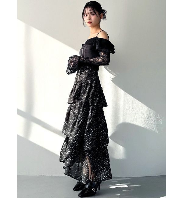 RESEXXY「スリーブレースリブカットトップス」|Tシャツ・カットソー|