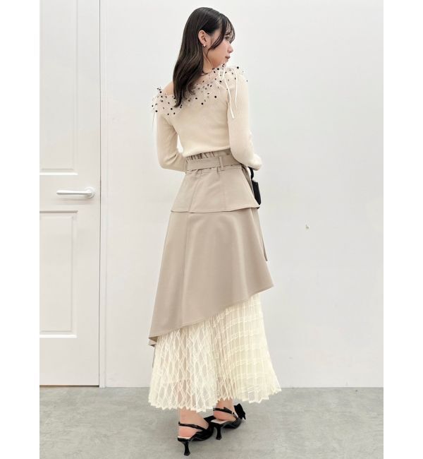 dazzlin「アシメティアードプリーツスカート」|スカート|