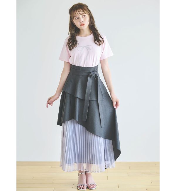 dazzlin「アシメティアードプリーツスカート」|スカート|
