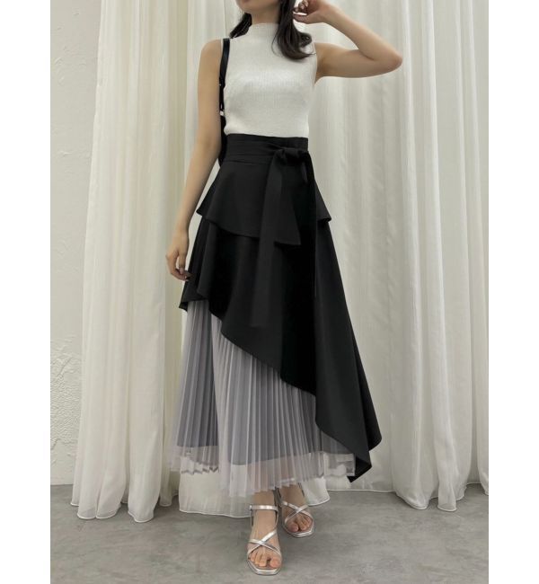 dazzlin「アシメティアードプリーツスカート」|スカート|