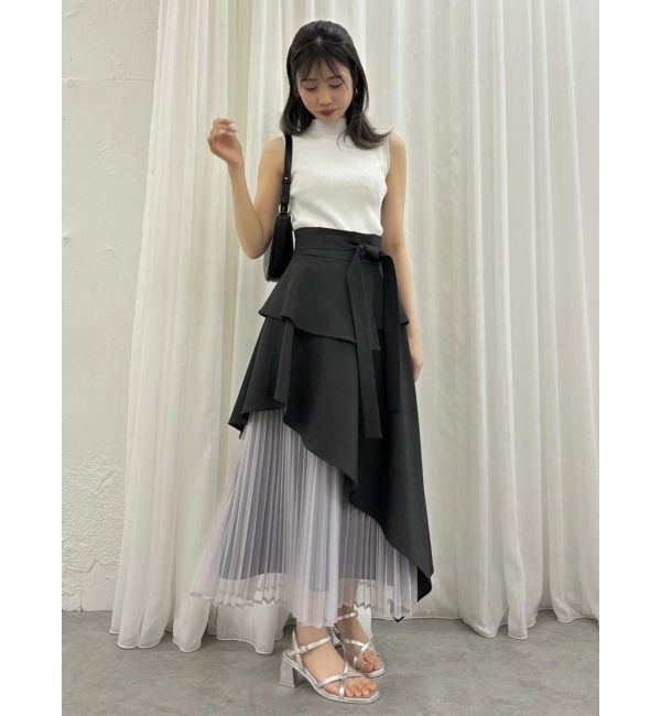 dazzlin「アシメティアードプリーツスカート」|スカート|