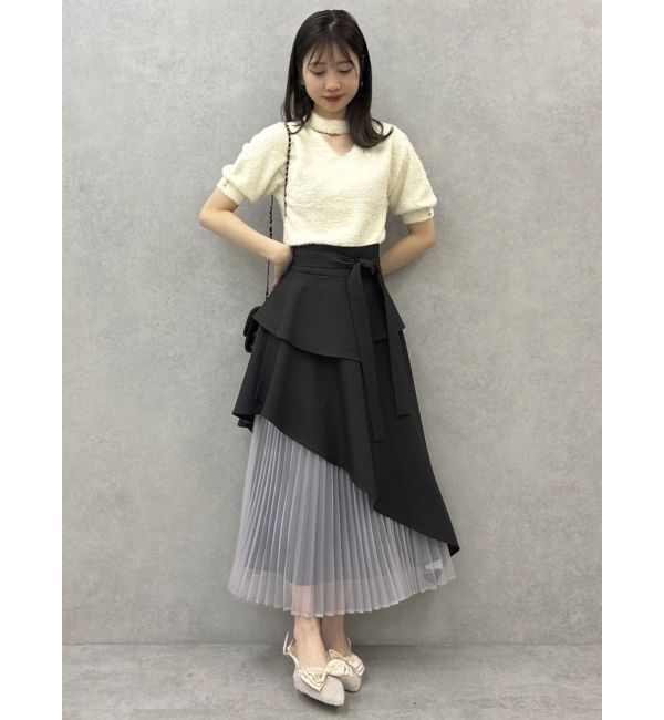 dazzlin「アシメティアードプリーツスカート」|スカート|