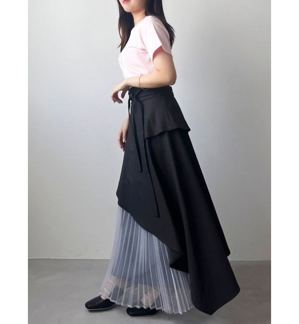 dazzlin「アシメティアードプリーツスカート」|スカート|