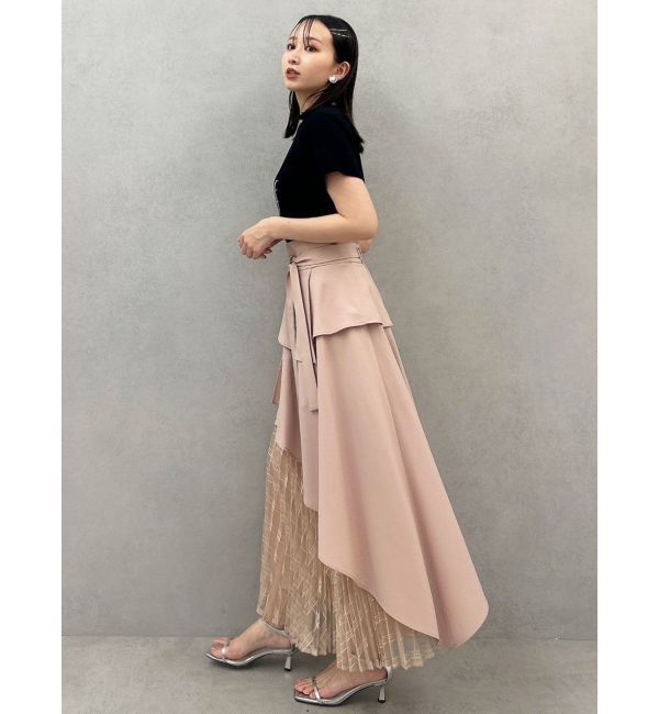 dazzlin「アシメティアードプリーツスカート」|スカート|