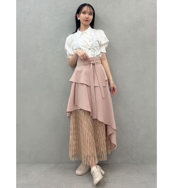 dazzlin「アシメティアードプリーツスカート」|スカート|