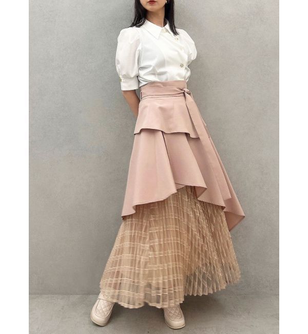 dazzlin「アシメティアードプリーツスカート」|スカート|