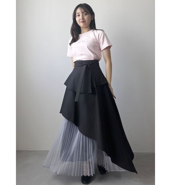 dazzlin「アシメティアードプリーツスカート」|スカート|