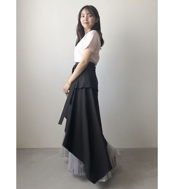 dazzlin「アシメティアードプリーツスカート」|スカート|