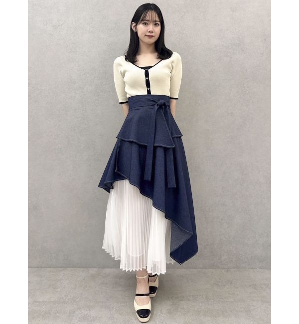 dazzlin「アシメティアードプリーツスカート」|スカート|