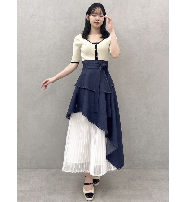dazzlin「アシメティアードプリーツスカート」|スカート|