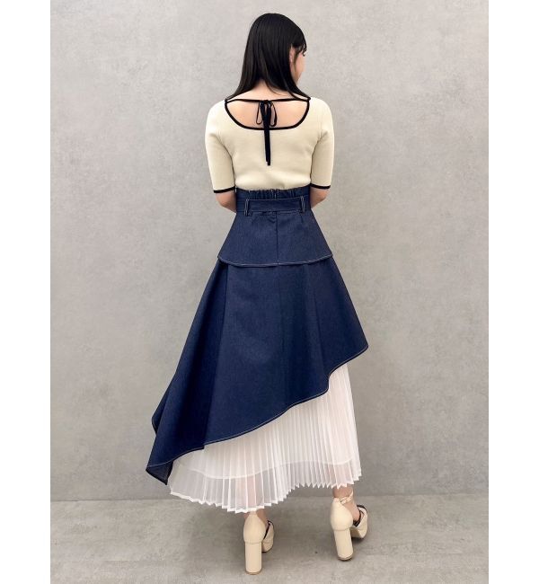 dazzlin「アシメティアードプリーツスカート」|スカート|