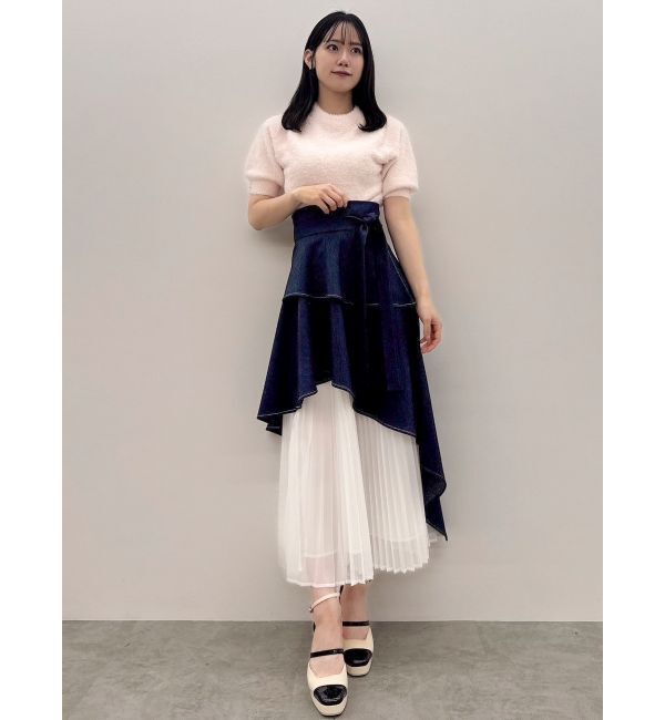 dazzlin「アシメティアードプリーツスカート」|スカート|
