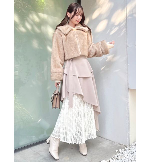 dazzlin「アシメティアードプリーツスカート」|スカート|