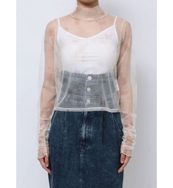 dazzlin「フラワーチュールシアートップス」|Tシャツ・カットソー|