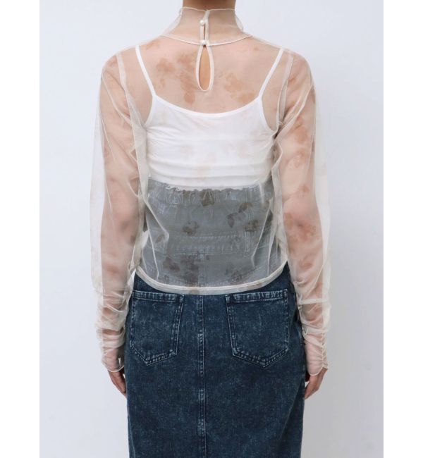 dazzlin「フラワーチュールシアートップス」|Tシャツ・カットソー|