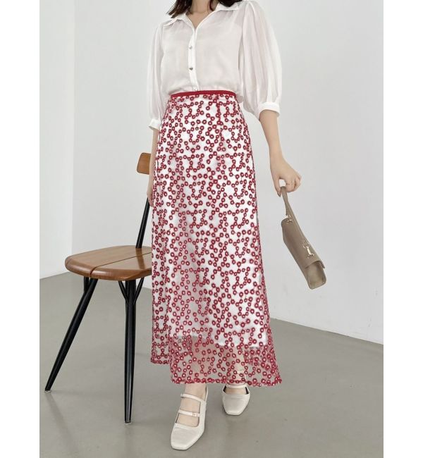 dazzlin「【藤井サチコラボ】マーガレットフラワータイトスカート」|スカート|