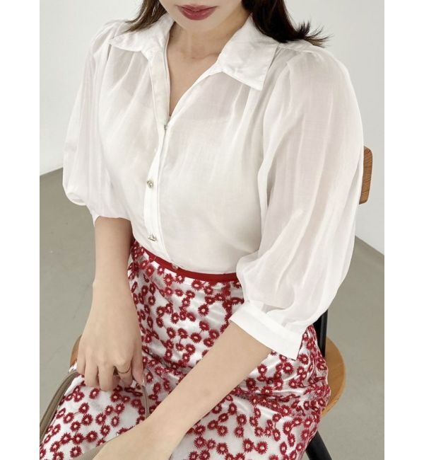 dazzlin「【藤井サチコラボ】マーガレットフラワータイトスカート」|スカート|