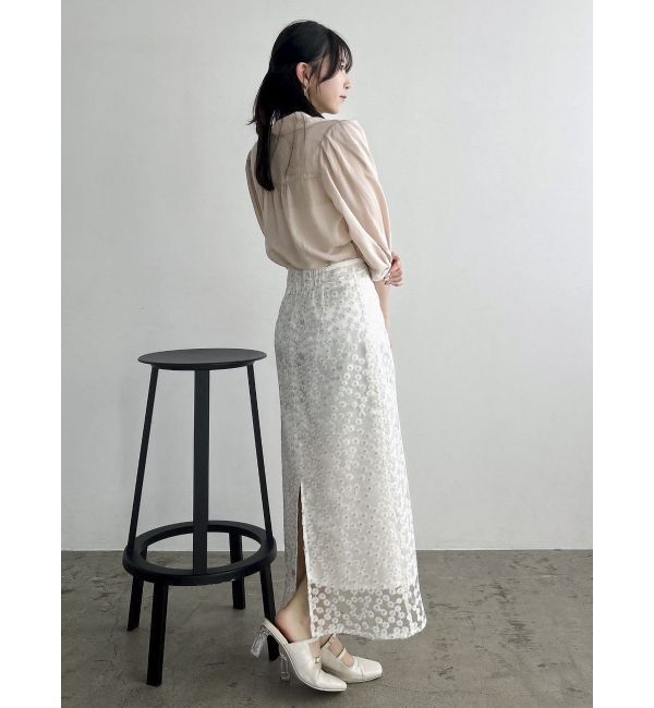 dazzlin「【藤井サチコラボ】マーガレットフラワータイトスカート」|スカート|