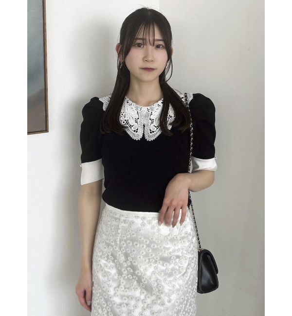 dazzlin「【藤井サチコラボ】マーガレットフラワータイトスカート」|スカート|