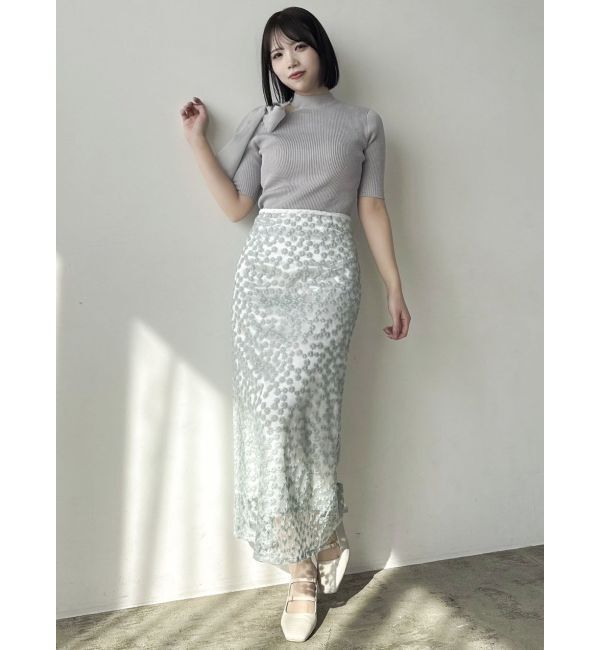 dazzlin「【藤井サチコラボ】マーガレットフラワータイトスカート」|スカート|