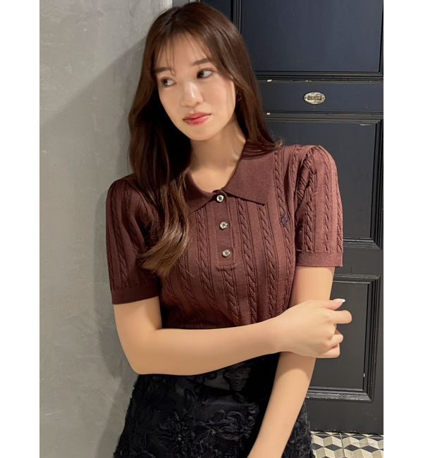 dazzlin「ダブルカラーケーブルレイヤードニット」|ニット・セーター|