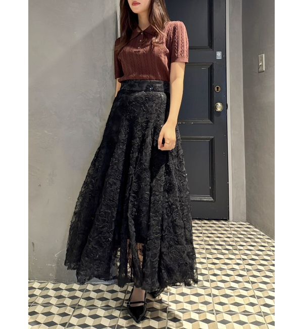 dazzlin「ダブルカラーケーブルレイヤードニット」|ニット・セーター|