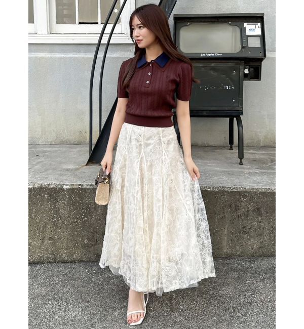 dazzlin「ダブルカラーケーブルレイヤードニット」|ニット・セーター|